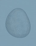 Subtle Blue Textured Organic Form Rug - Cutout View
