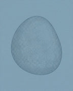 Subtle Blue Textured Organic Form Rug - Cutout View