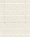 Subtle Cream Geometric Cross Repeat Rug - Cutout View