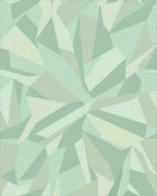 Subtle Geometric Crystal Shards Rug - Cutout View