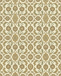 Subtle Gold Floral Arch Motif Rug - Cutout View