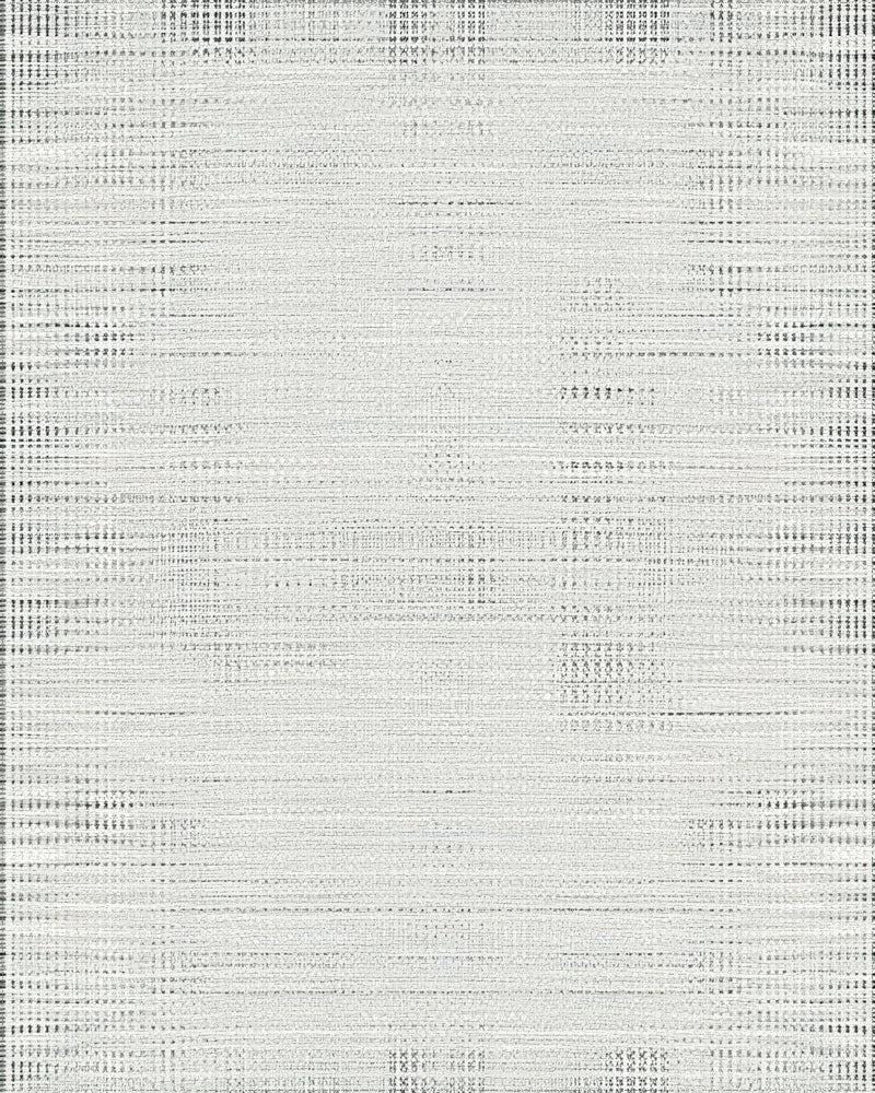 Subtle Gray Textured Stripe Rug - Cutout View