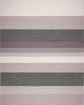 Subtle Lavender Gray Striped Texture Rug - Cutout View