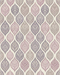 Subtle Lavender Leaf Overlay Rug - Cutout View