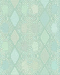 Subtle Mint Snake Skin Diamond Rug - Cutout View