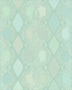Subtle Mint Snake Skin Diamond Rug - Cutout View