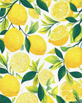 Sunny Lemon Slice Pattern Design Rug - Cutout View