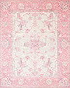 Sweet Blossom Pink Floral Medallion Rug - Cutout View