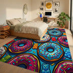 Sweet Gummy Bear Donut Sprinkle Rug Bedroom View