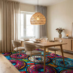 Sweet Gummy Bear Donut Sprinkle Rug Dining Room View