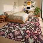 Sweet Hearts And Bows Repetition Rug Bedroom View