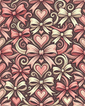 Sweet Hearts And Bows Repetition Rug - Cutout View