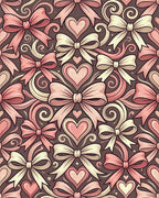 Sweet Hearts And Bows Repetition Rug - Cutout View