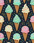 Sweet Ice Cream Cones with Sprinkles Rug - Cutout View