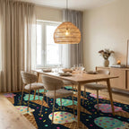 Sweet Ice Cream Cones with Sprinkles Rug Dining Room View