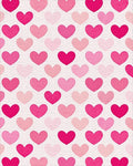 Sweet Pink Heart Collage Rug - Cutout View