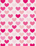 Sweet Pink Heart Collage Rug - Cutout View