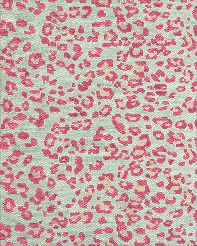 Teal Pink Leopard Spot Rug - Cutout View