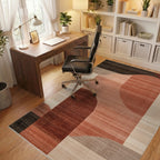 Terracotta Abstract Arch Forms Rug - Office View