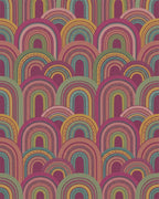 Terracotta And Teal Archways Rug - Cutout View