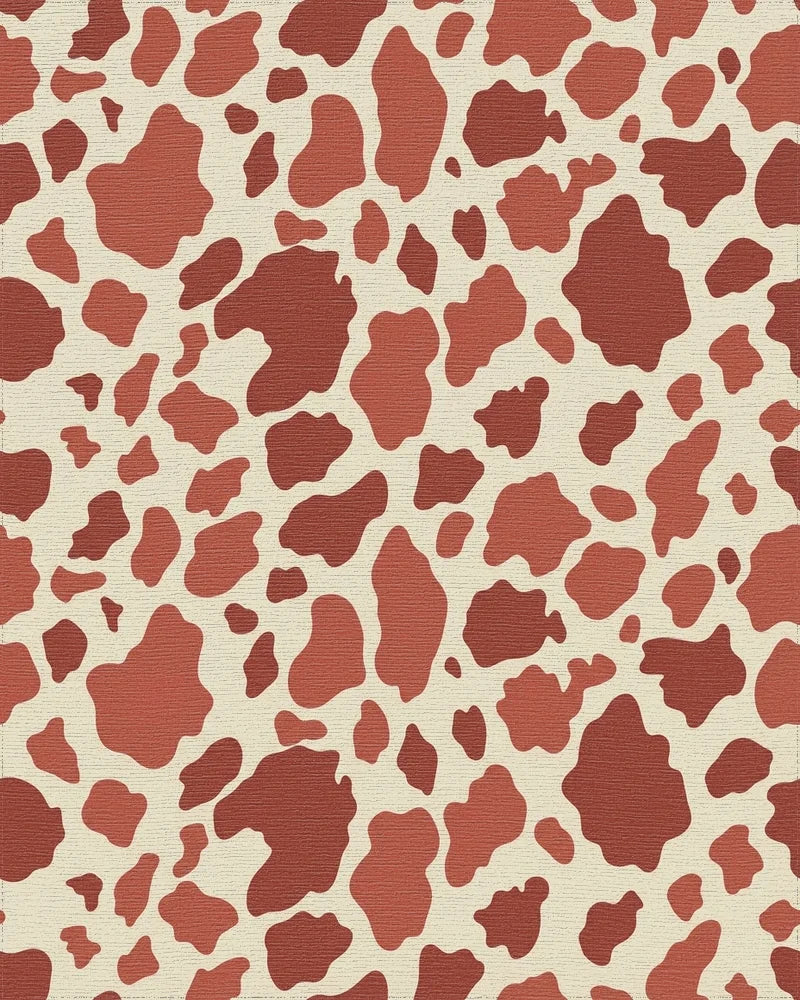 Terracotta Brown Spotted Meadow Rug - Cutout View