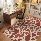 Terracotta Brown Spotted Meadow Rug Office View