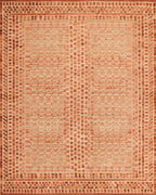 Terracotta Hues Geometric Lattice Rug - Cutout View