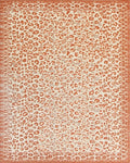 Terracotta Leopard Spots Border Rug - Cutout View