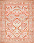 Terracotta Orange Geometric Diamond Rug - Cutout View