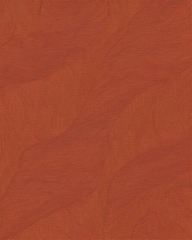 Terracotta Organic Contour Lines Rug - Cutout View