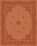 Terracotta Paisley Medallion Border Rug - Cutout View