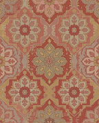Terracotta Red Medallion Fragment Collage Rug - Cutout View