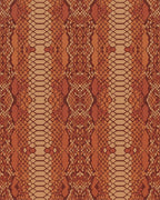 Terracotta Snake Scale Imprint Rug - Cutout View