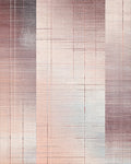 Terracotta Subtle Lined Panel Rug - Cutout View