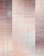 Terracotta Subtle Lined Panel Rug - Cutout View