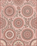 Terracotta Sunburst Medallion Floral Rug - Cutout View