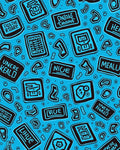Text Blocks Pattern Rug - Cutout View