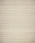 Textured Cream Neutral Stripe Rug - Cutout View