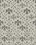 Thunderbird Arrows Neutral Earth Tones Rug - Cutout View