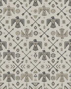 Thunderbird Arrows Neutral Earth Tones Rug - Cutout View
