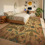 Thunderbird Sun Arrow Southwest Collection Rug Bedroom View