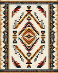 Tribal Earth Tones Diamond Rug - Cutout View