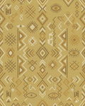 Tribal Earth Tones Geometric Eye Rug - Cutout View