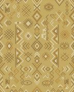 Tribal Earth Tones Geometric Eye Rug - Cutout View