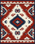 Tribal Geometric Diamond Pattern Rug - Cutout View