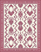 Tribal Geometric Pattern Rug - Cutout View
