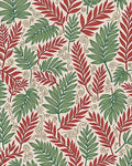 Tropical Leaf Print With Swirls Rug - Cutout View