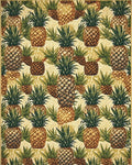 Tropical Pineapple Pattern Rug - Cutout View