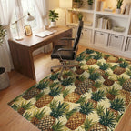 Tropical Pineapple Pattern Rug - Office View