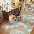 Tumbled Stone Pastel Coastal Mosaic Rug Office View